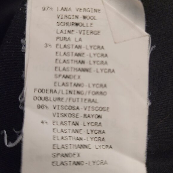 Armani Collezioni Black Wool Blazer Size 12 - Picture 7 of 9